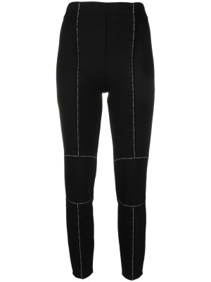 

Logo-piping organic cotton leggings, Karl Lagerfeld Logo-piping organic cotton leggings