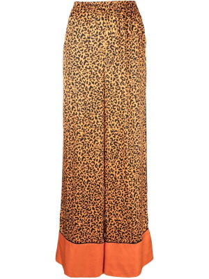 

Kl leopard-print wide-leg trousers, Karl Lagerfeld Kl leopard-print wide-leg trousers