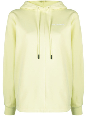 

Logo-embroidered organic cotton hoodie, Karl Lagerfeld Logo-embroidered organic cotton hoodie