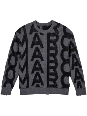 

Distressed monogram-pattern jumper, Marc Jacobs Distressed monogram-pattern jumper