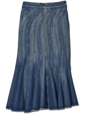 

Wave high-waisted denim skirt, Marc Jacobs Wave high-waisted denim skirt