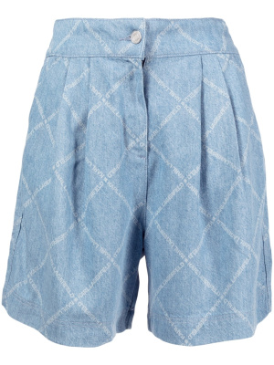 

Logo-print denim shorts, Karl Lagerfeld Logo-print denim shorts