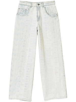 

Monogram-pattern denim pants, Marc Jacobs Monogram-pattern denim pants