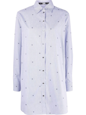 

Monogram stripe tunic shirt, Karl Lagerfeld Monogram stripe tunic shirt