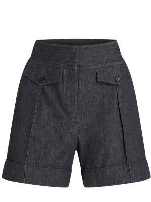 

X Amber Valletta Denim Look tailored shorts, Karl Lagerfeld X Amber Valletta Denim Look tailored shorts