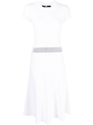 

Short-sleeve knit midi dress, Karl Lagerfeld Short-sleeve knit midi dress