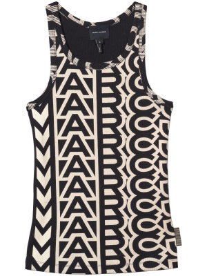 

Monogram-pattern ribbed tank top, Marc Jacobs Monogram-pattern ribbed tank top