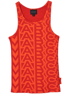 

Monogram-pattern ribbed tank top, Marc Jacobs Monogram-pattern ribbed tank top