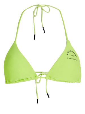 

Logo-print triangle bikini top, Karl Lagerfeld Logo-print triangle bikini top