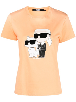 

Graphic-print organic-cotton T-shirt, Karl Lagerfeld Graphic-print organic-cotton T-shirt