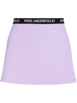 

Logo-waistband pareo skirt, Karl Lagerfeld Logo-waistband pareo skirt