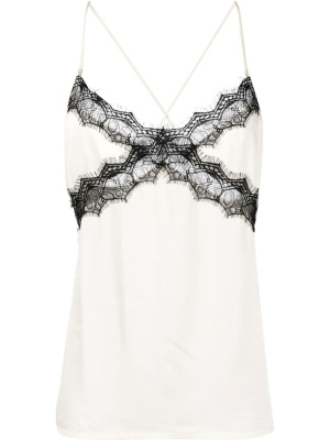 

Lace-trimmed camisole top, Karl Lagerfeld Lace-trimmed camisole top