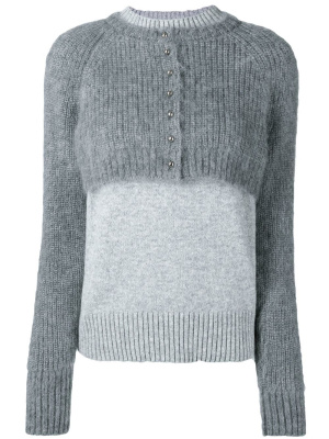 

Cropped knitted cardigan, Sacai Cropped knitted cardigan