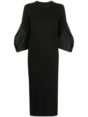 

Puff-sleeve midi dress, Sacai Puff-sleeve midi dress