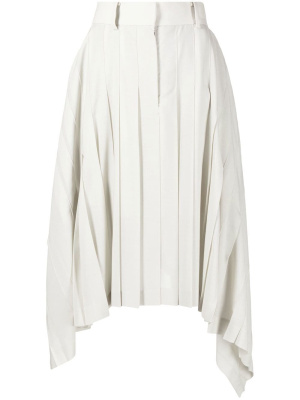 

Asymmetric pleated wool skirt, Sacai Asymmetric pleated wool skirt