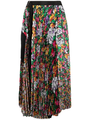 

Floral-print pleated skirt, Sacai Floral-print pleated skirt