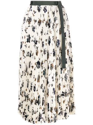 

High-waist pleat maxi skirt, Sacai High-waist pleat maxi skirt