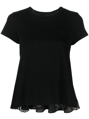 

Contrast-back cotton T-shirt, Sacai Contrast-back cotton T-shirt