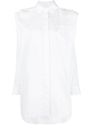 

Cutout-detail poplin shirtdress, Sacai Cutout-detail poplin shirtdress