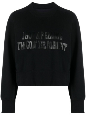 

Slogan-print sweatshirt, Sacai Slogan-print sweatshirt