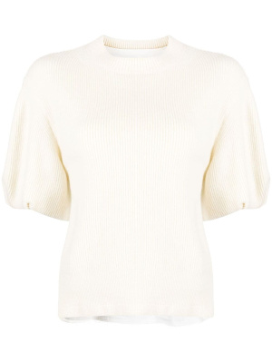 

Ribbed-knit panelled wool T-shirt, Sacai Ribbed-knit panelled wool T-shirt