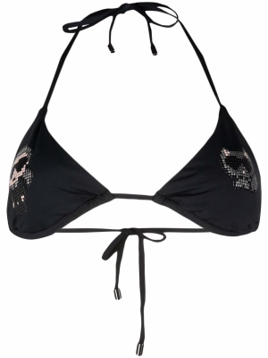 

Ikonik rhinestone-embellished bikini top, Karl Lagerfeld Ikonik rhinestone-embellished bikini top