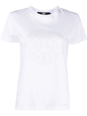 

Embossed logo-print T-shirt, Karl Lagerfeld Embossed logo-print T-shirt