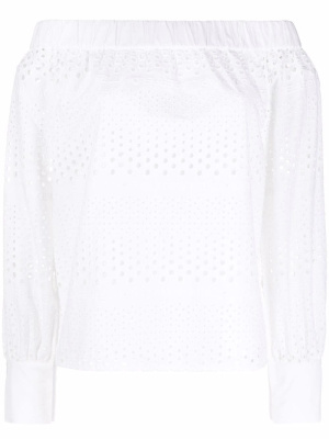 

Off-shoulder long-sleeve top, Karl Lagerfeld Off-shoulder long-sleeve top