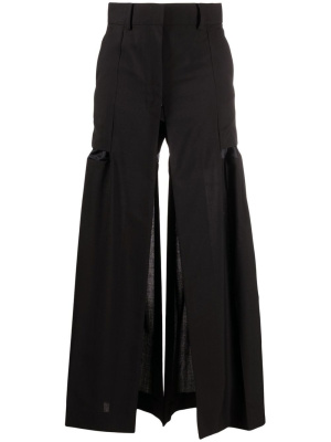 

Side-slit wide-leg trousers, Sacai Side-slit wide-leg trousers
