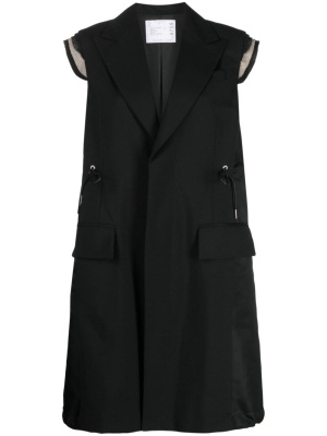 

Panelled wool-blend jacket, Sacai Panelled wool-blend jacket