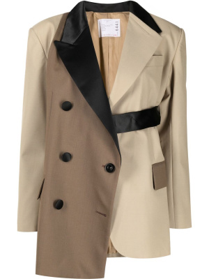 

Asymmetric double-breasted blazer, Sacai Asymmetric double-breasted blazer