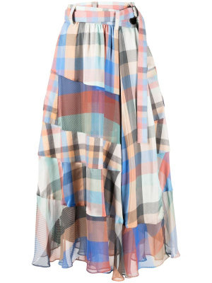 

Patchwork plaid skirt, Sacai Patchwork plaid skirt
