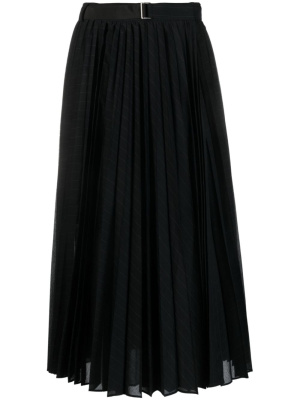 

Pinstriped pleated midi skirt, Sacai Pinstriped pleated midi skirt