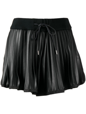 

Belted-waist pleated shorts, Sacai Belted-waist pleated shorts