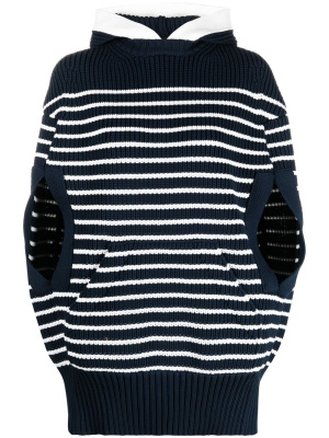 

Striped knitted hoodie, Sacai Striped knitted hoodie