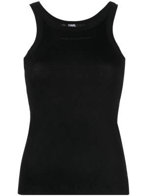 

Ribbed cotton tank top, Karl Lagerfeld Ribbed cotton tank top