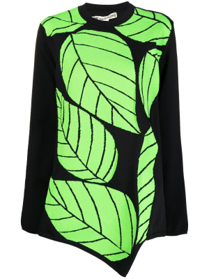 

Leaf-print long-sleeve top, Comme Des Garçons Leaf-print long-sleeve top