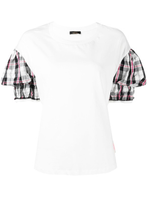 

Check-detail short-sleeved T-shirt, TWINSET Check-detail short-sleeved T-shirt