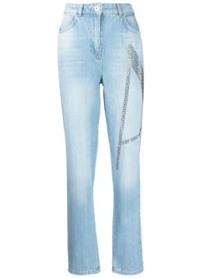 

Gem-embellished straight-leg jeans, TWINSET Gem-embellished straight-leg jeans