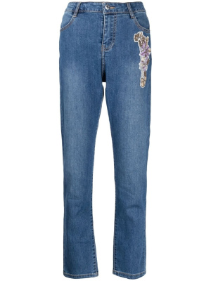 

Embroidered straight-leg jeans, TWINSET Embroidered straight-leg jeans