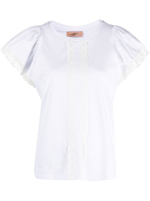

Lace-trim flared-sleeve T-shirt, TWINSET Lace-trim flared-sleeve T-shirt