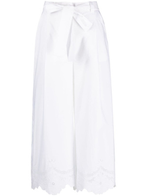 

Lace-trim wide-leg trousers, TWINSET Lace-trim wide-leg trousers