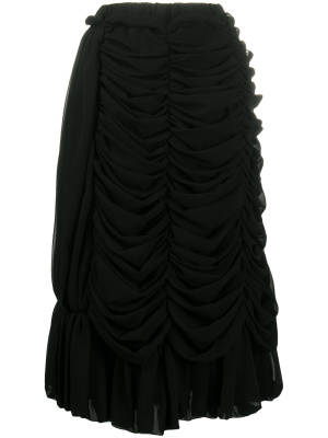 

Ruched ruffled detail skirt, Comme Des Garçons Ruched ruffled detail skirt