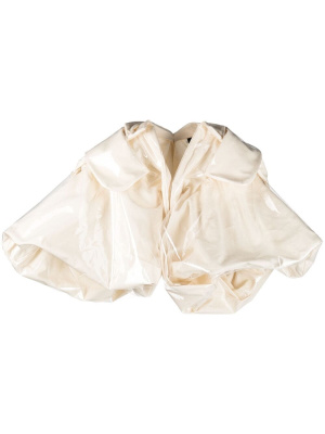 

Cropped coated cotton cape, Comme Des Garçons Cropped coated cotton cape