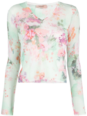 

Floral-print knitted top, TWINSET Floral-print knitted top