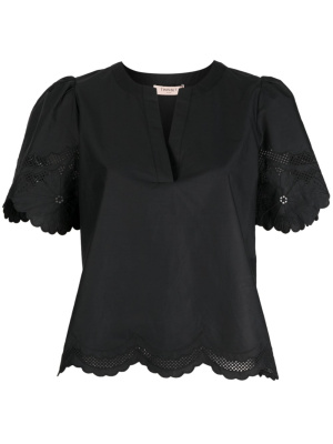 

Broderie-anglaise short-sleeve blouse, TWINSET Broderie-anglaise short-sleeve blouse