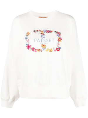 

Logo-embroidered sweatshirt, TWINSET Logo-embroidered sweatshirt