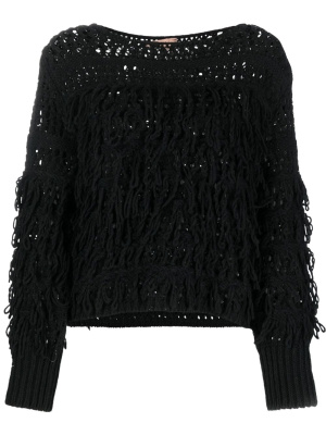 

Open-knit fringed jumper, TWINSET Open-knit fringed jumper