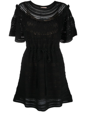 

Crochet-knit mini dress, TWINSET Crochet-knit mini dress