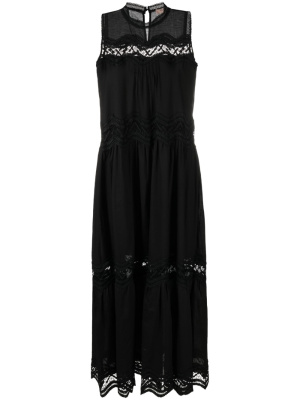 

Embroidered-embellished pleated dress, TWINSET Embroidered-embellished pleated dress